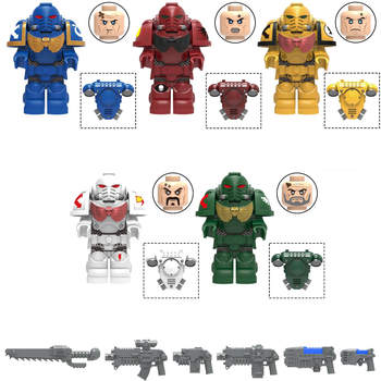 Набор фигурок Warhammer 40K Warhammer 40000 Вархаммер Space Marines Ультрамарины, Кровавые Ангелы, Имперские Кулаки, Тёмные и Белые Ангелы 5 шт