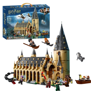 Конструктор Harry Potter Большой Зал Хогвартса – 924 детали, магический замок с фигурками, детский набор 8+