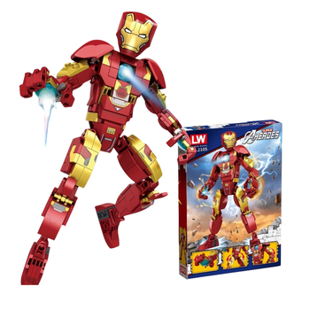 Конструктор Super Heroes Iron Man — 329 деталей, залізна людина бойовий робот з рухомими елементами