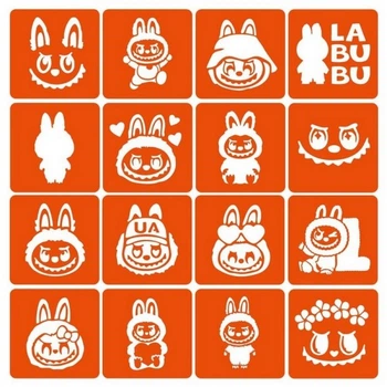 Набор трафаретов для био-тату "Labubu" labubu _simple-16