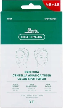 Kojące plasterki VT Cosmetics Cica Spot Patch na wypryski 66 szt (8809695674181)