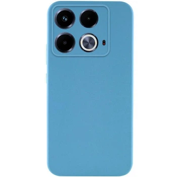 Силіконовий чохол GETMAN з захистом камери для Infinix Note 40 4G Блакитний / Blue