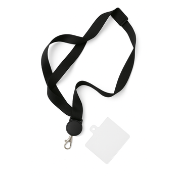 Ремешок на шею для телефона универсальный crossbody через плечо с холдером держателем черный
