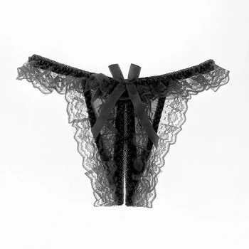 Мереживні трусики "Секретний Дизайн" з доступом сексуальна білизна Sexy XS/S/М Чорний (8057)