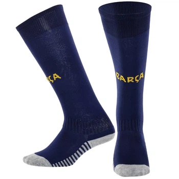 Гетри футбольні дитячі із символікою Barcelona Home Zelart 2501 розмір 32-39 Deep Blue
