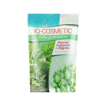 Соль для ванн IQ-Cosmetic Морские водоросли и спирулина 500 г (4820049382518)