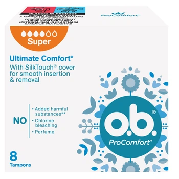 Тампоны o.b. ProComfort Super 8 шт. (3574660234343/3574661331140)