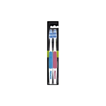 Зубна щітка Reach Toothbrush Medium Twin Pack Interdental Червоно-синя 2 шт (8801051803371)