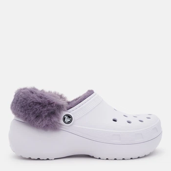 Жіночі крокси утеплені Crocs Classic Platform Fuzz Lined Cg FrGr 212854-5BO 39-40 (W9) 25 см Frosted Grape (198445326752)