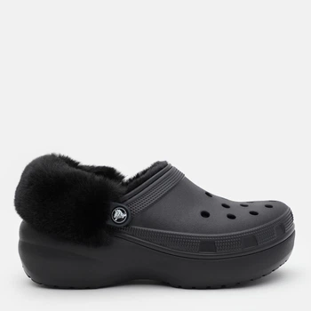Жіночі крокси утеплені Crocs Classic Platform Fuzz Lined Cg Blk 212854-001 38-39 (W8) 24 см Black (198445326509)