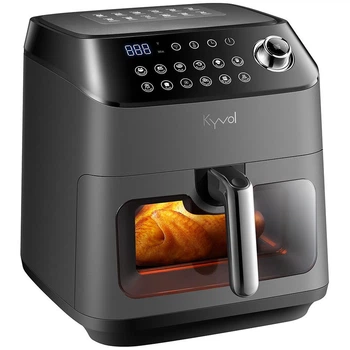 Мультипечь Kyvol AF600 1350W чаша керамическая 5.7л 12 программ сенсорное управление таймер Black (Kyvol AF600)