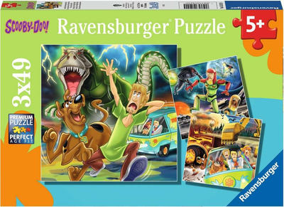 Пазл Ravensburger Scooby Doo Night Fright 3 x 49 елементів 5242 (4005556052424)