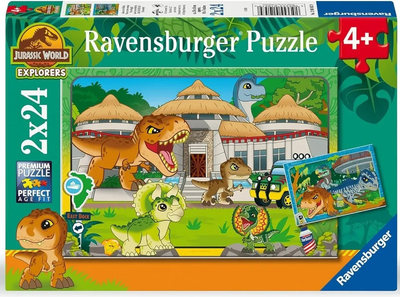 Пазл Ravensburger Jurassic World Explorers 2 x 24 елементи 12001057 (4005555010579)