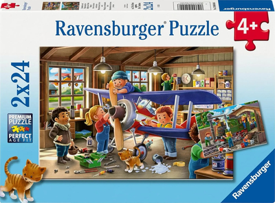 Пазл Ravensburger Механіки в дії 2 x 24 елементи 12004044 (4005555040446)