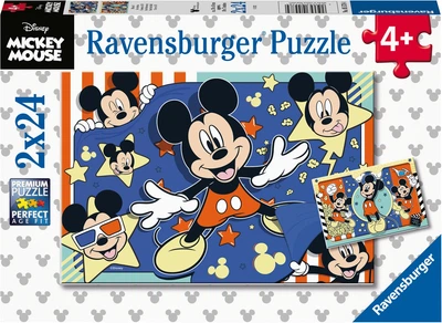 Puzzle Ravensburger Disney Myszka Miki 2 x 24 elementy 5578 (4005556055784)