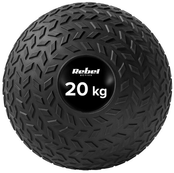 Малий медичний м'яч для вправ Rebel ACTIVE реабілітаційний Slam Ball 23 см 20 кг RBA-3108-20 (5901890122382)