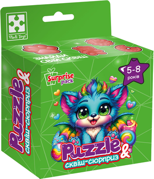 Пазл Vladi Toys Бірюзовий дракончик Surprise pack 180 деталей (VT8030-04)