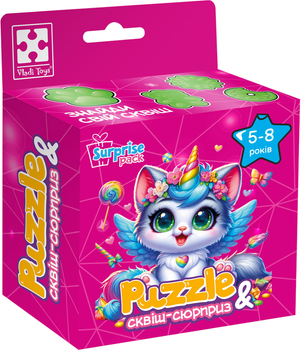 Пазл Vladi Toys Котик-єдиноріжка Surprise pack 180 деталей (VT8030-07)