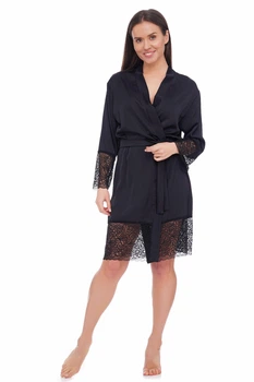 Халат женский большого размера Martelle Lingerie M-205 42 (XL) Черный (MAR205089S)