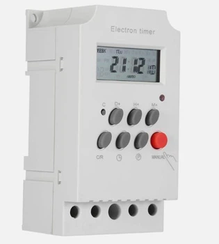 Таймер недельный KG316T-II 30A Digital Timer на дин-рейку 220В реле времени суточное программируемый Белый