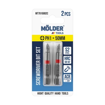 Набор бит Molder PH1x50мм 2шт (цветная маркировка) MT7015002C