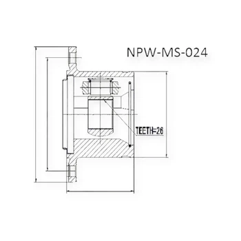 ШРУС внутренний Mitsubishi Pajero II, Pajero Sport, L200, L400 (Z=26) правый R NTY