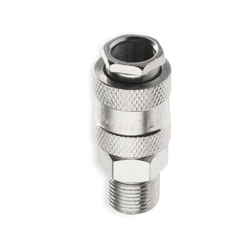 Быстросьёмное соединение с клапаном под резьбу 3/8" наружную INTERTOOL