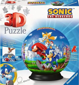 Пазл 3D Ravensburger Куля Sonic 72 елементи 11592 (4005556115921)