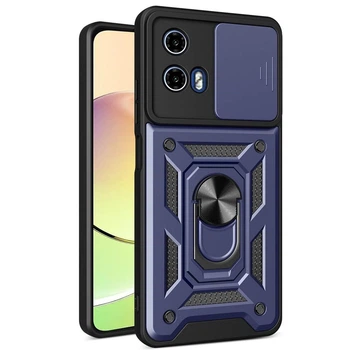 Чохол Fiji Camera Defence для Motorola G24 бампер із захистом камери та підставкою Dark Blue