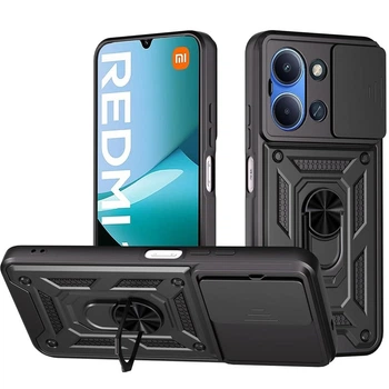 Чохол Fiji Camera Defence для Xiaomi Redmi 15C бампер із захистом камери та підставкою Black
