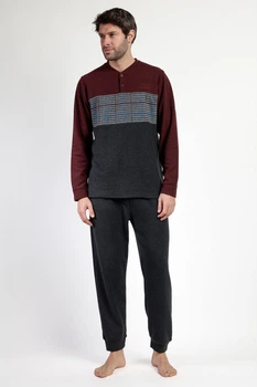 Комплект: джемпер и брюки Admas 54(2XL) Серый-Бордовый (Garnet) (111647)