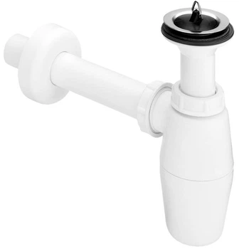 Сифон для раковини VIEGA 1 1/4 x 1 1/4″ пластик білий бутил. з/г 573966 (103927)