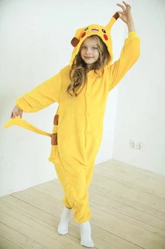 Дитяча піжама кігурумі Пікачу Покемон Жовтий Kigurumi kcr0074 140 см