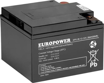 Акумуляторна батарея EuroPower EPS 12V 28Ah (EPS 28-12)