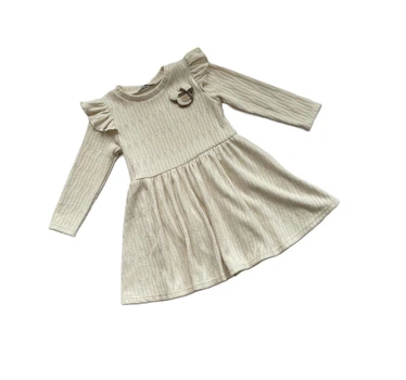 Сукня з довгим рукавом Mevis молочна 070944 Happy Baby розмір 128