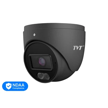 IP-видеокамера 6Mp TVT TD-9564S4-C (D/PE/AW2) Black f=2.8mm, ИК+LED-подсветка, с микрофоном (77-00405)