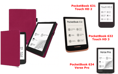 Чохол CRAYTON для PocketBook 631, 632, 634 — стиль, захист, колір Hot Pink