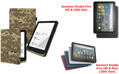 Чехол CRAYTON для Amazon Kindle Fire HD 8 10th Gen, Fire HD 8 Plus (10th Gen) – стиль, защита, цвет Pixel M14