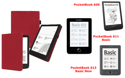 Чехол CRAYTON для PocketBook 606, 611, 613 – стиль, защита, цвет Bordo