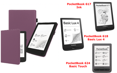 Чохол CRAYTON для PocketBook 617, 618, 624 — стиль, захист, колір Purple