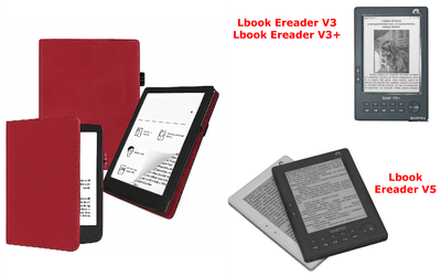 Чехол CRAYTON для Lbook Ereader V3, V3+, V5 – стиль, защита, цвет Bordo