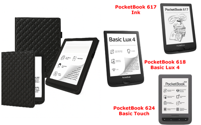 Чехол CRAYTON для PocketBook 617, 618, 624 – стиль, защита, цвет Karos Black