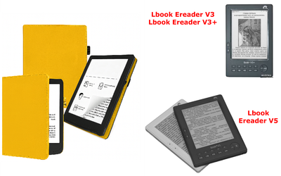Чехол CRAYTON для Lbook Ereader V3, V3+, V5 – стиль, защита, цвет Yellow