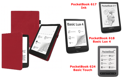 Чехол CRAYTON для PocketBook 617, 618, 624 – стиль, защита, цвет Bordo