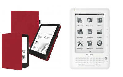 Чехол CRAYTON для Qumo Libro II HD – стиль, защита, цвет Bordo