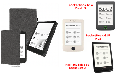 Чехол CRAYTON для PocketBook 614, 615, 616 – стиль, защита, цвет Gray