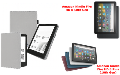 Чехол CRAYTON для Amazon Kindle Fire HD 8 10th Gen, Fire HD 8 Plus (10th Gen) – стиль, защита, цвет Silver
