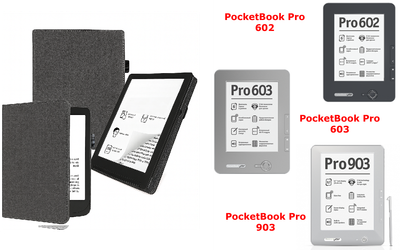 Чохол CRAYTON для PocketBook Pro 602, 603, 903 — стиль, захист, колір Gray