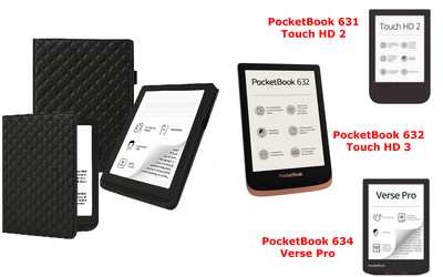 Чехол CRAYTON для PocketBook 631, 632, 634 – стиль, защита, цвет Karos Black
