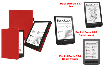Чехол CRAYTON для PocketBook 617, 618, 624 – стиль, защита, цвет Red